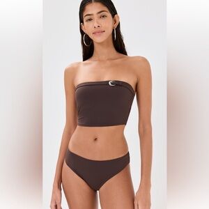 BWNT STAUD Brown Bikini Set